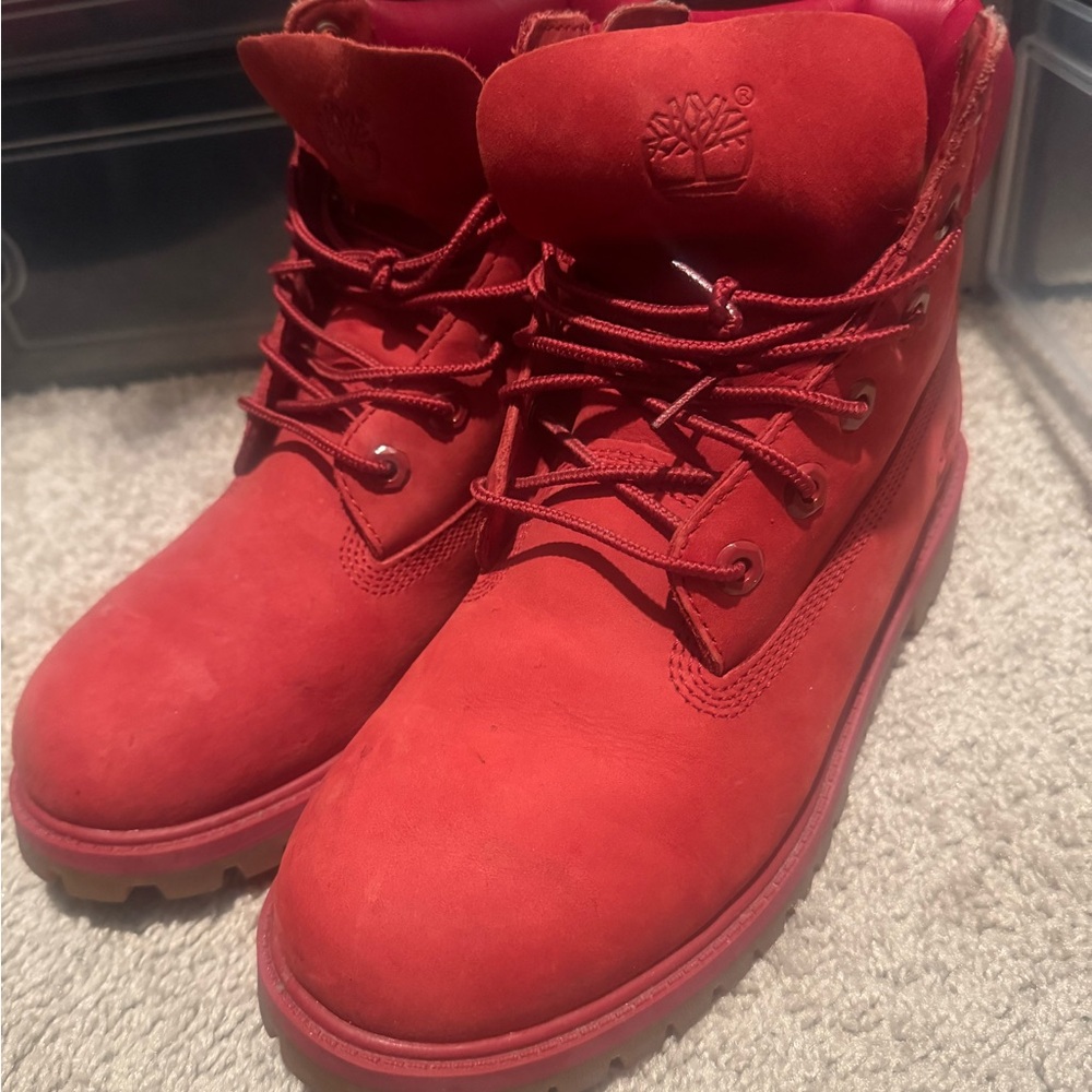 Timberland Red Boots size 6 women’s